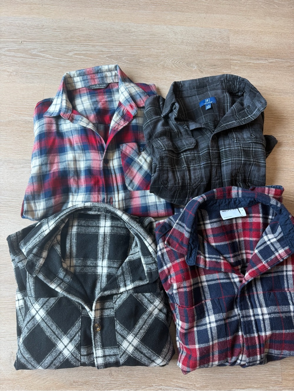 Men's Flannels 3 size small and 1 medium